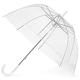 GadHome Transparenter Regenschirm | Large 85 cm klarer Regenschirm,...