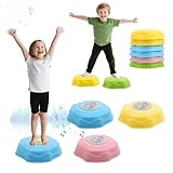 Balanciersteine, Trittsteine Kinder Einhorn 6er-Set Stapelsteine mit Licht und...