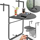 KESSER® Balkonhängetisch klappbar Balkontisch zum Einhängen Balkon Hängetisch 3-Fach...