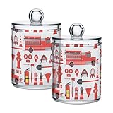 Feuerwehrausrüstung, nahtloses Design, Wattepad-Spender, Baumwoll-Runduntersets,...