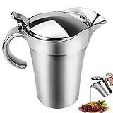 Hintyne Sauciere mit Deckel isolierte Soßenkanne mit Deckel 750 ml Edelstahl Sauciere...