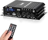 4.1-Kanal Verstärker, 1600W Mini hifi Verstärker, Bluetooth 5.0 für Heimlautsprecher...