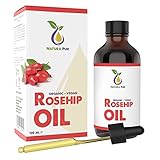 Hagebuttenöl BIO 120ml (Wildrosenöl) - 100% kaltgepresst, vegan, in Glasflasche -...