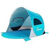 WolfWise Strandmuschel Pop-Up Zelt mit UV-Schutz 50+, 3-4 Personen Strandzelt,...