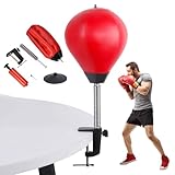 PRITOK Punchingball Tisch: Boxsack Stehend mit Superstarkem Saugnapf und Tischklemme,...
