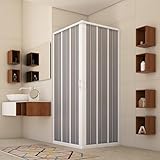 FORTE BR100001 Duschkabine Free reduzierbare Ecke - Ap. Mitte (60-80 x 60-80) H 185 cm,...