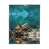 Liulannq Sea Turtle Baby-Fleece-Erbsen, körniger Effekt, weich und beruhigend,...