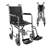 PEPE Mobility - Rollstuhl Faltbar Leicht Schmal (Sitz 38 cm), Transportrollstuhl aus...