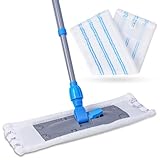 Wischmopp Bodenreiniger Bodenwischer +2 Bezüge Mikrofaser Mopp + Teleskopstiel