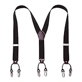 KANGDAI Hosenträger für Herren Breit Y Style 3.5 CM Mit Sehr 6 Starke Metall...