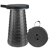 Hesanzol Tragbarer Teleskophocker, einziehbarer Klapphocker für Camping, Garten, Angeln,...