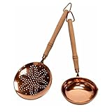 CopperGarden Schaumlöffel & Schöpfkelle mit Holzgriff I Löffel Set aus...