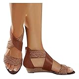 Damen Sommer Sandalen Boho Weite H Frauen Sandaletten Peeptoes Elegant...