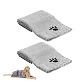YUGUOLAN 2 Stück Hundehandtuch Extra Saugfähig, Hunde Handtuch, Handtuch Hund,...