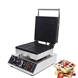 Kommerzieller Waffelbereiter, Waffelmaschine, 4 Stück Waffeleisen Edelstahlmaschine,...