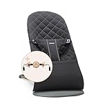 BabyBjörn Babywippe Bliss, Gewebt, Klassische Steppung, Schwarz, inklusive Spielzeug,...