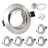 Wondlumi 6er Set LED Einbaustrahler Rahmen GU10 Einbauleuchten Schwenkbar LED Spots 230V...
