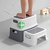 DEANIC Tritthocker Kinder, Kinderhocker Hocker Bad 2 Stufen, Klohocker WC Toilette ab 1...