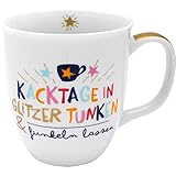 H:) PPY life Tasse mit Motiv 'Funkeln lassen' | Kaffeetasse, Porzellan, 40 cl | Tasse mit...