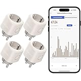 Nooie Wlan Steckdose mit Strommessung,Alexa Steckdose 4er Pack,Smart Home Smart...