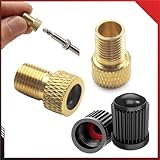 Pitlane Performance® Fahrrad-Ventil Adapter Set; Messing-Adapter für Presta-Ventile; 2...