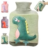 MHwan Wärmflasche, 2L Groß Verdickte Plüsch Flauschige Wärmflasche Kinder Erwachsener,...