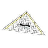 Herlitz Geometrie-Dreieck aus transparentem Kunststoff, (groß | 5er Pack) Hypotenuse: 20...