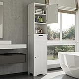 Bealife Hochschrank Badezimmer, 170x40x30cm Badschrank mit verstellbaren...
