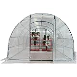 Folientunnel Gewächshaus mit robustem Stahlrahmen - Ideal für Gartenpflanzen und...