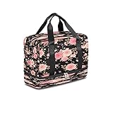 Reisetasche mit Rosen-Blumenmuster, multifunktional, wasserdicht, Sporttasche mit Nassfach...