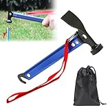 LEKEFETO Campinghammer 30.5cm, Camping Hammer mit Haken und Mini-Hacke, Hammer...