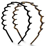 Kitsch Zickzack-Stirnbänder, gewelltes Haarband aus recyceltem Kunststoff mit Zähnen,...