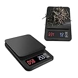 IMIKEYA Digitale Küchenwaage Mit Timer Elektronische Kaffeewaage Für Präzises Wiegen...
