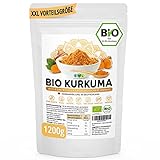 EWL Naturprodukte Bio Kurkuma Pulver 1200g extra XXL Bio-Vorteilspack Kurkuma Pulver Bio...