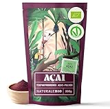 NaturaleBio Acai Pulver – 200 g gefriergetrocknetes Acai-Beeren Pulver (Freeze-Dried)...