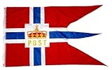 Fahne/Flagge Norwegen Post Hurtigruten 90 x 150 cm