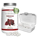 Forskolin Extrakt - 120 Kapseln - 4 Monatsvorrat - inclusive Pillenbox - 1600 mg...
