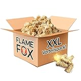 Flame Fox Anzündwolle XXL 10kg ca. 660 STK. I Kaminanzünder aus Öko-Holzwolle...