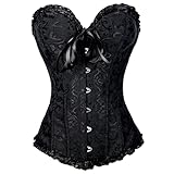 Damen Spitze Überbrust Korsett sexy Damen Corsage Vintage Gothic Bustiers...