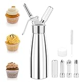 talifoca 500ml Sahnespender, Sahnespender aus Aluminium, Sahnesyphon Aluminium mit 3...
