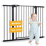Javonix Treppenschutzgitter ohne Bohren, Extra Hoch 92 cm Höhe, 75-124 cm Breite,...