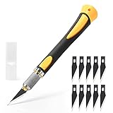 EHDIS Bastelmesser Skalpell Set, mit Softgriff inklusive, mit 10 Ersatzklingen...