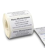 stempel-fabrik – Adressaufkleber mit Wunschtext personalisieren – Klebeetiketten für...