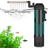 AQQA Aquarium Filter, 800L/h Starke Strömung Aquarium Filterpumpe, 15W Leiser Innenfilter...