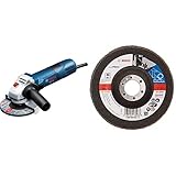 Bosch Professional GWS 7-115 Winkelschleifer + Fächerschleifscheibe (verschiedene...