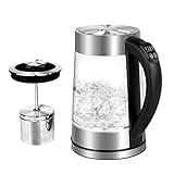 Impolio Maris LED Glas Wasserkocher 1,7 L, LCD Display mit Temperatureinstellung...