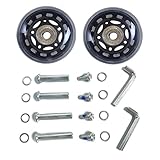 LOTOWELZON Schwarz klar 60mm Ersatz Rollen für Koffer Gummi Rollen Rder Ersatz Wheels Rad...