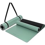 YOGALABS® - Premium Yoga-Matte STUDIO 185 x 68 x 0,4cm (groß) inkl. Trage-Gurt...