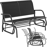 tectake® outdoor Schaukel Bank, 2-Sitzer Schaukelstuhl wetterfest, Gartenbank mit...
