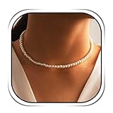 Ushiny Boho Imitation Perlenkette Simulierte , Vintage Festival Perlen Halskette...